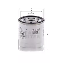W7055 Фільтр гідравлічний [MANN]