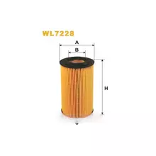 WL7228 Фільтр масляний (вставка) [WIX]