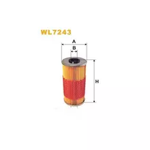WL7243 Фільтр масляний (вставка) [WIX]