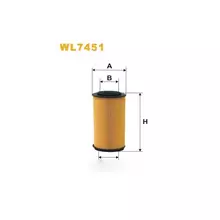 WL7451 Фільтр масляний (вставка) [WIX]