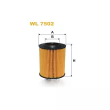 WL7502 Фільтр масляний (вставка) [WIX]