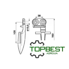 626296 Палець жатки кутовий - Claas (676241 Claas)