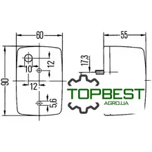 AL24547 Поворотник комбайнів John Deere