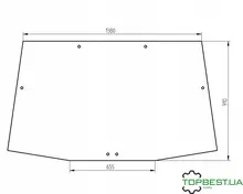 R537492 Скло заднє R564764(R127903) John Deere