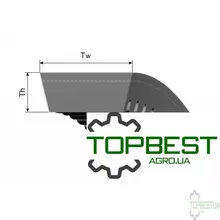 629756 Варіаторний комбайновий ремінь Claas [Continental Agridur]