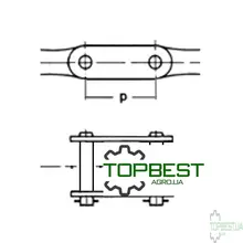 002860 Замок ланцюга роликового Claas - 38.4 x 19