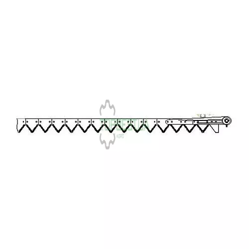 AH213831 Кінцева частина коси жниварки крупна насічка John Deere
