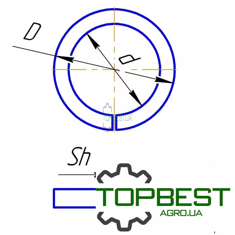 778581.0 Капролонове разрізне кільце гідравліки Claas Original