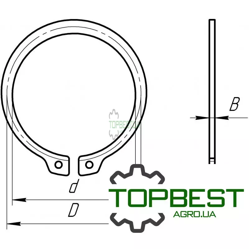 041145 Кільце зовнішнє стопорне 35 мм Geringhoff