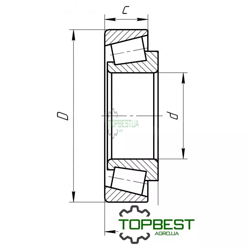 87281696 Конічний роликовий підшипник 236008 Claas 025148 Geringhoff [SKF]