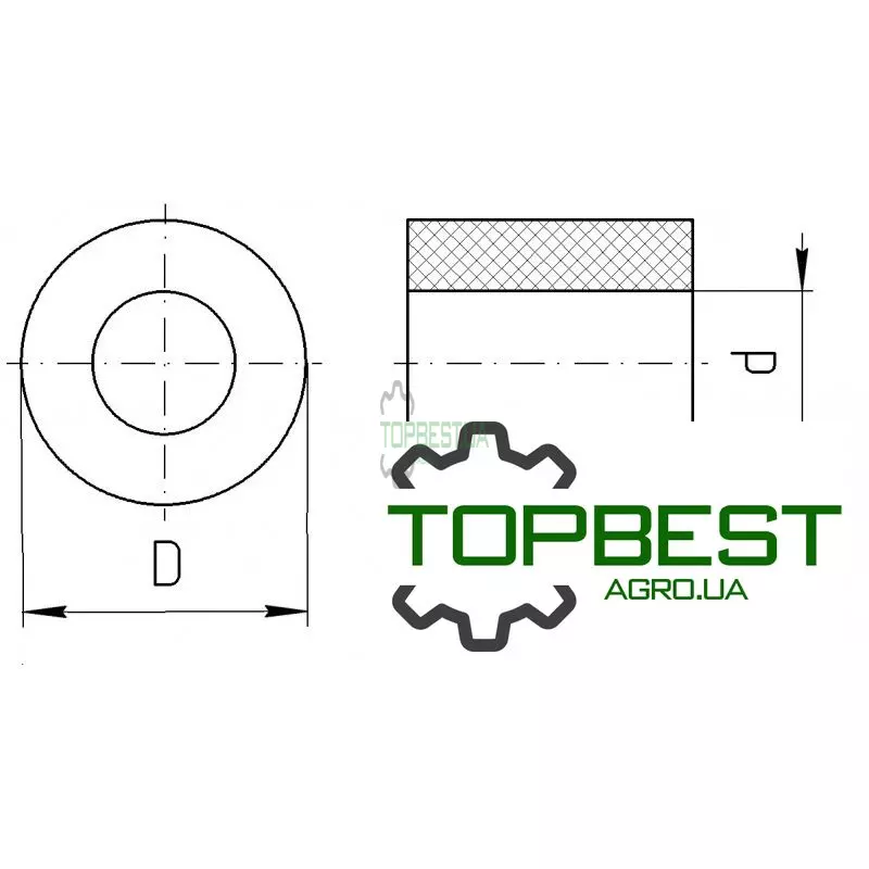 84000052 Гумовий відбійник транспортера комбайна New Holland - 14х40мм
