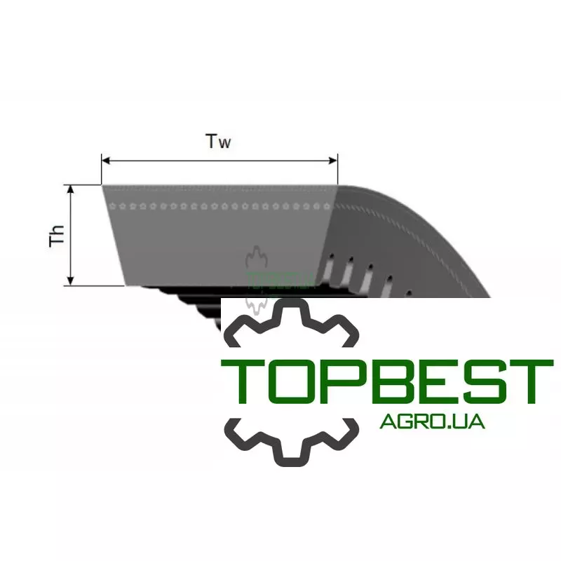 Z37473 Варіаторний комбайновий ремінь John Deere [Continental Agridur]