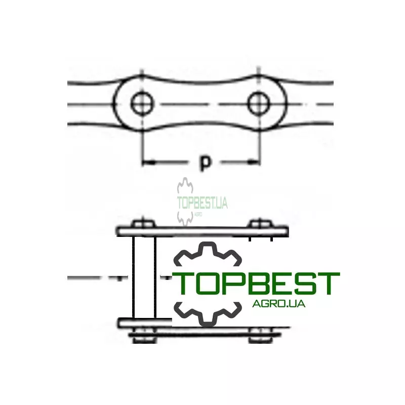 002858 Замок ланцюга роликового Claas 12AH-1 [Rollon]