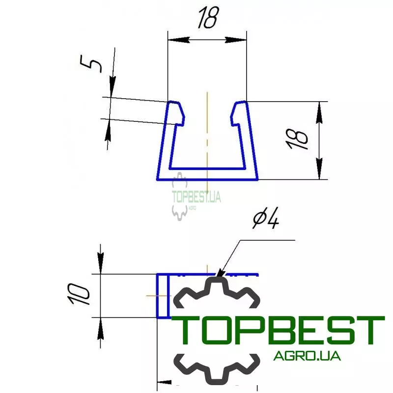 629265 Зажим половинки шківа варіатора Claas, під отвір 4мм
