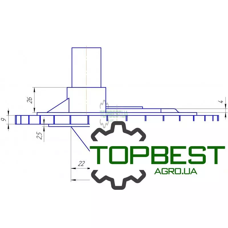 Z11690 Зірочка соломотряса John Deere - Z33