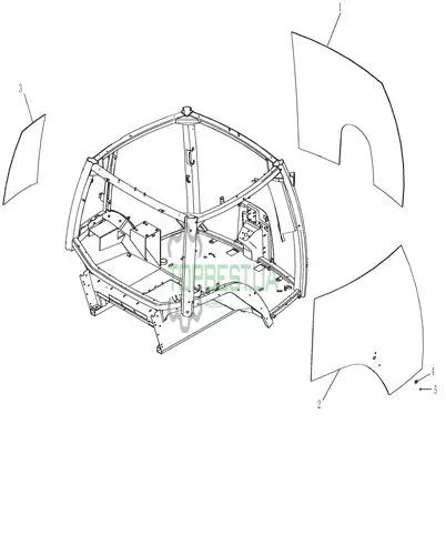 242539A4 Скло кабiни New Holland