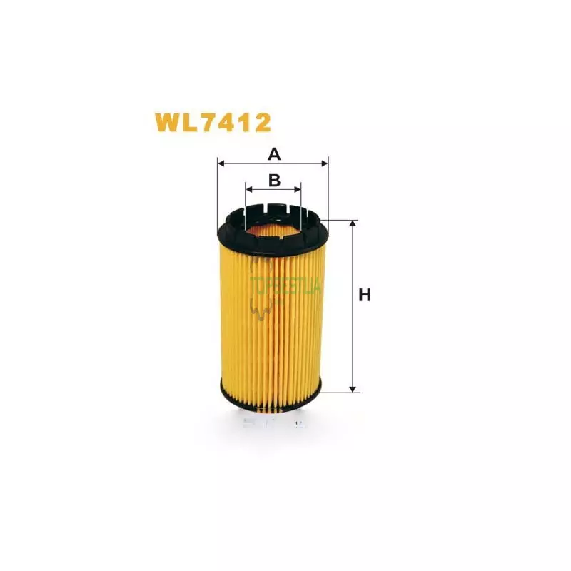WL7412 Фільтр масляний (вставка) [WIX]