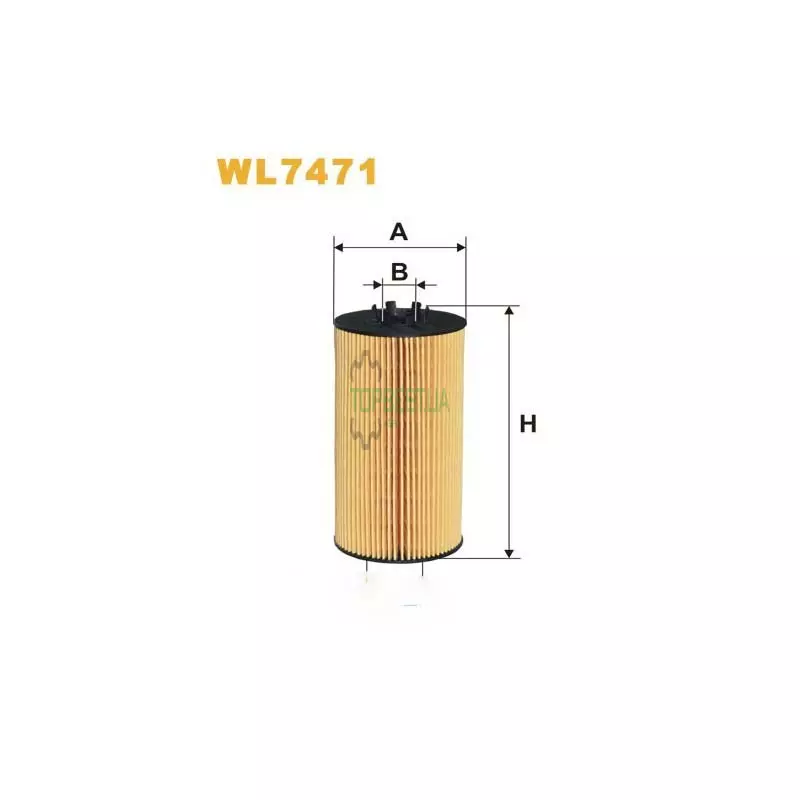WL7471 Фільтр масляний (вставка) [WIX]