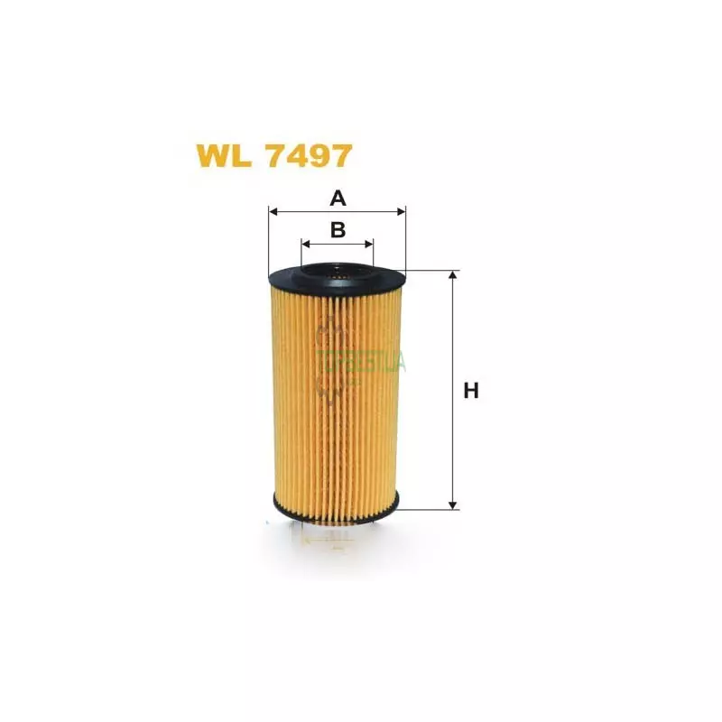 WL7497 Фільтр масляний (вставка) [WIX]