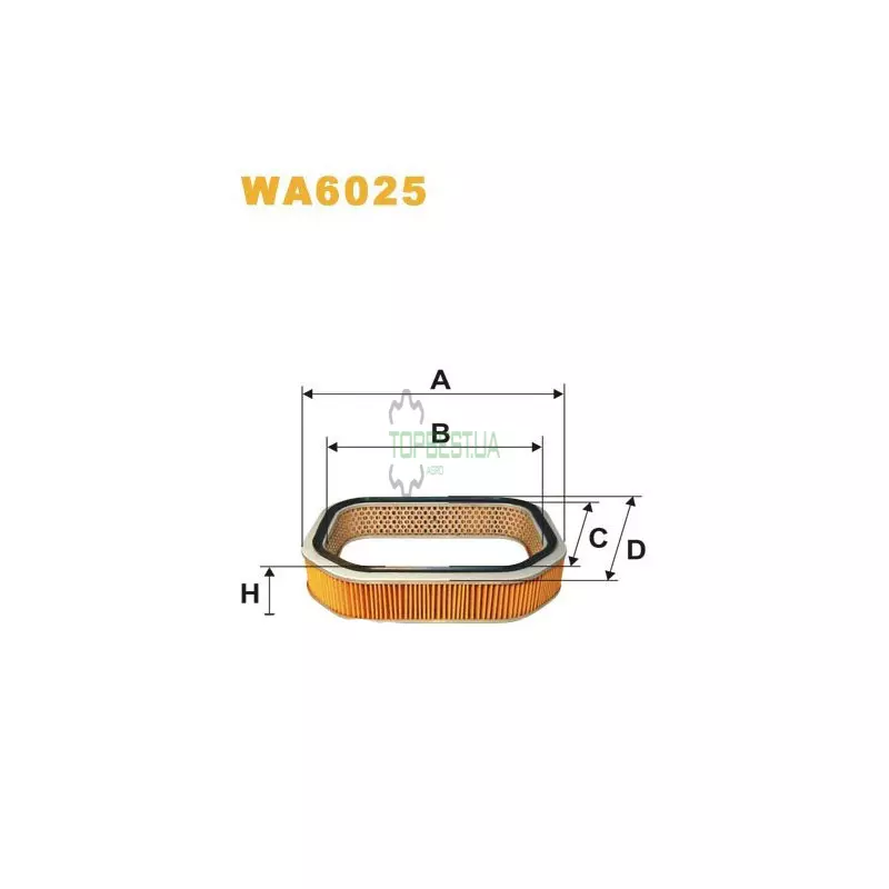 WA6025 Фільтр повітряний [WIX]