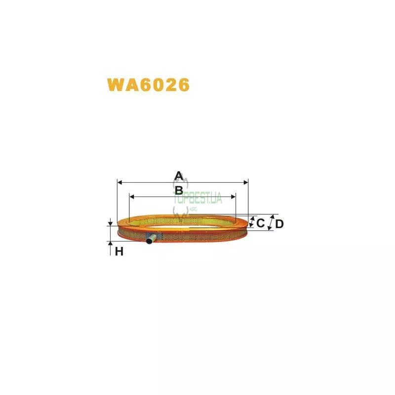 WA6026 Фільтр повітряний [WIX]