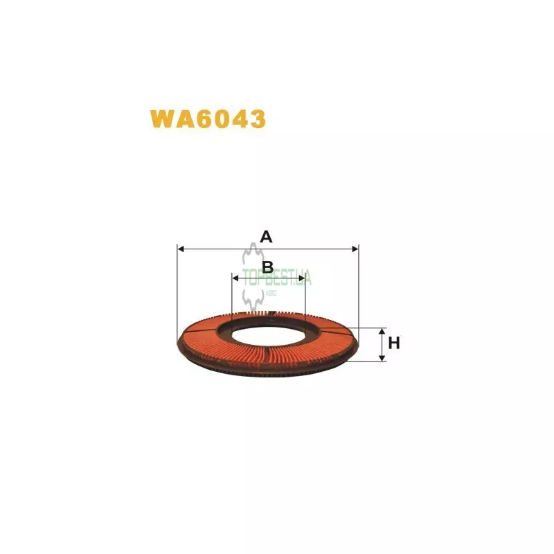 WA6043 Фільтр повітряний [WIX]