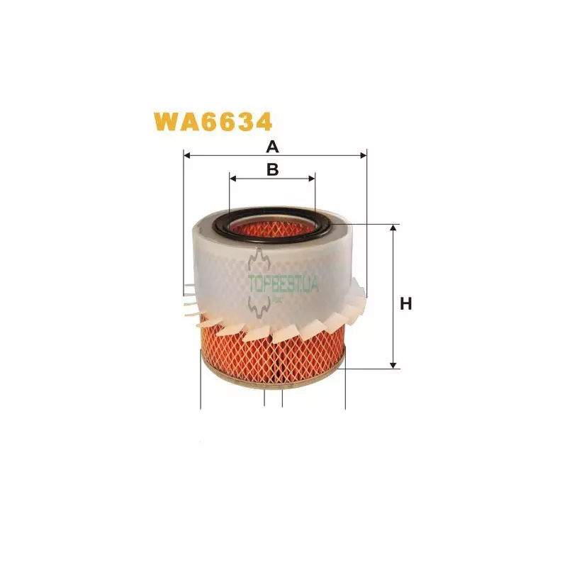 WA6634 Фільтр повітряний [WIX]