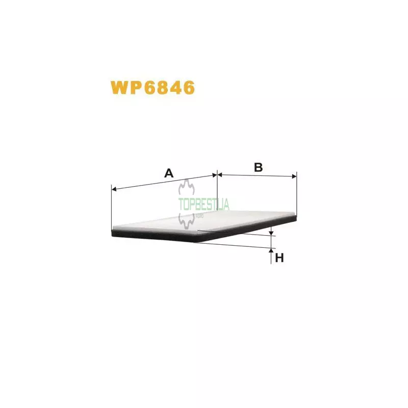 WP6846 Фільтр салону (фільтр кабіни) [WIX]