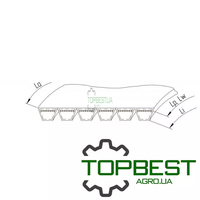 749465 Ремінь багатоклиновий [Gates Agri]