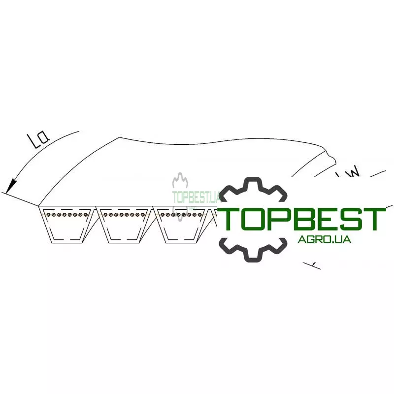 629133 Ремінь багатоклиновий 4HB-1612 [Optibelt]