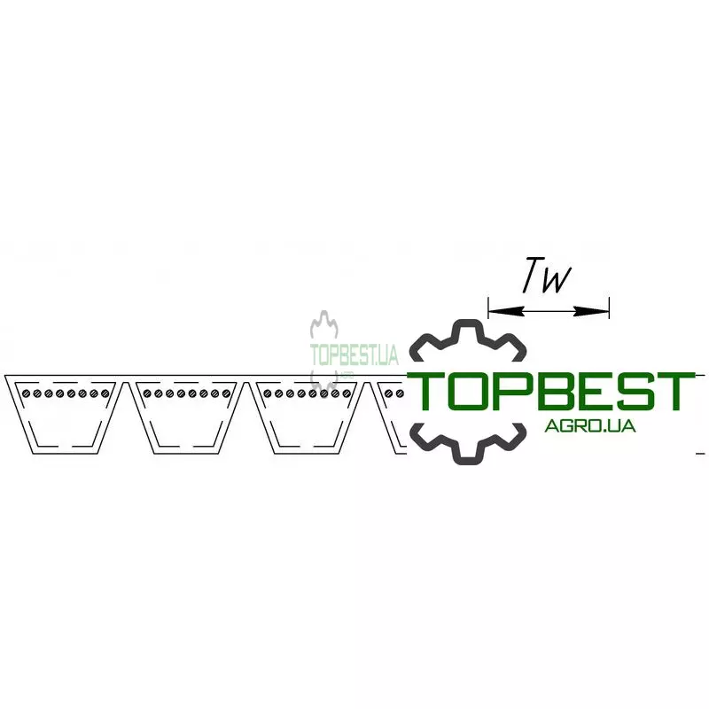 661092 Ремінь багатоклиновий 5HB-1990 [Roflex]