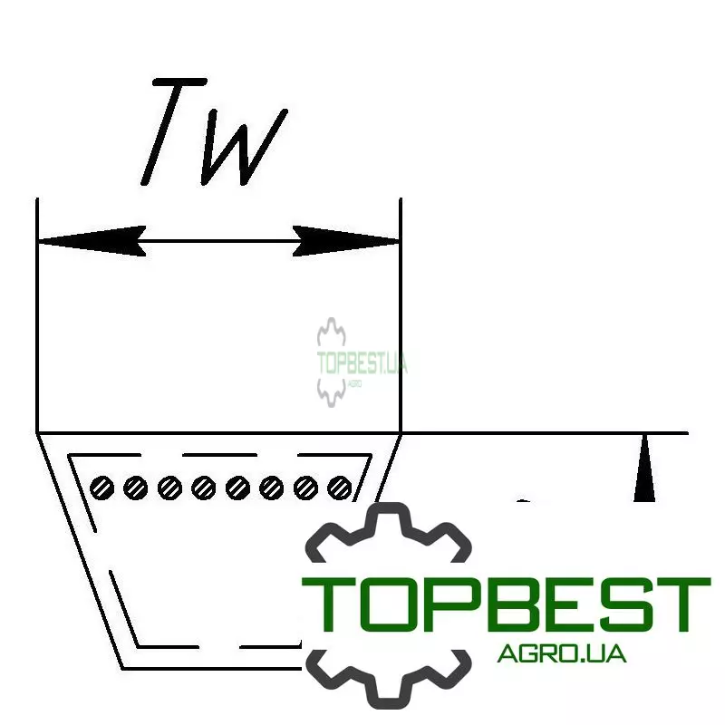 667454.0 Привідний клиновий ремінь HC289-2 [Carlisle]