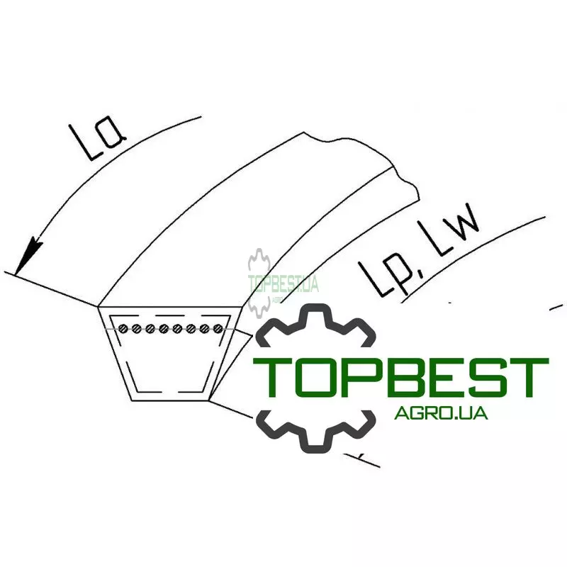 653779 Привідний ремінь [Claas] 25x16x3580 Harvest Belts [Stomil]