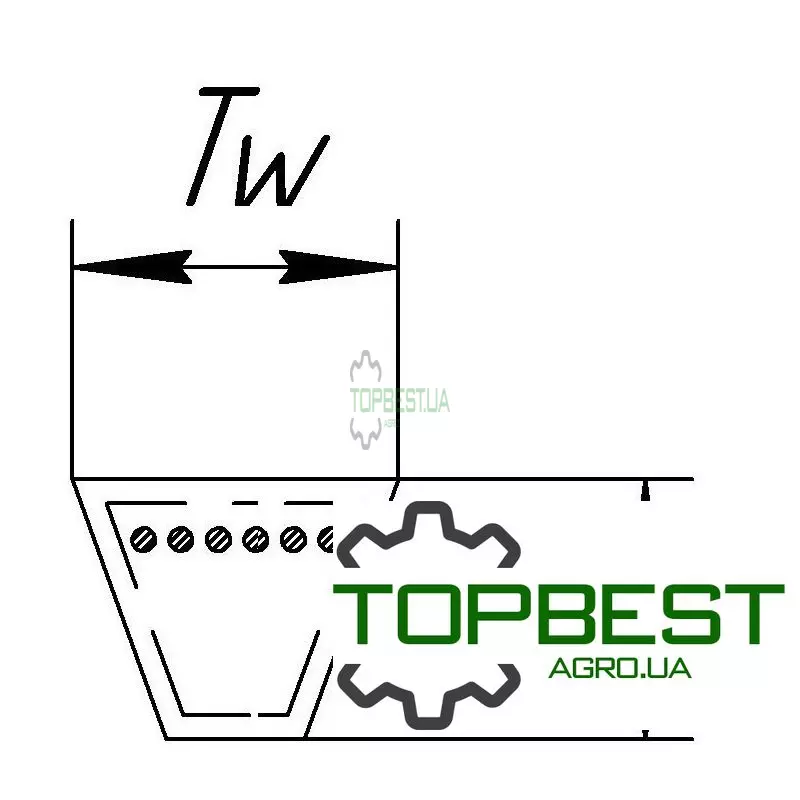 661114 Ремінь вузькопрофільний.Claas [Stomil Harvest Belts]